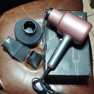 Sleek Maroon and Gray Hair Dryer